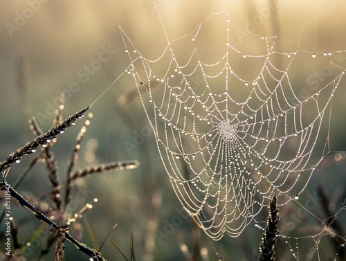 Sunrise Dew on Cobweb