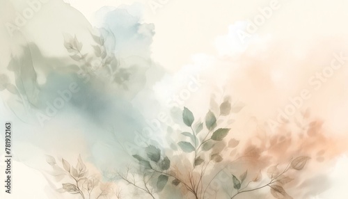 Abstract pastel minimalist watercolor background.