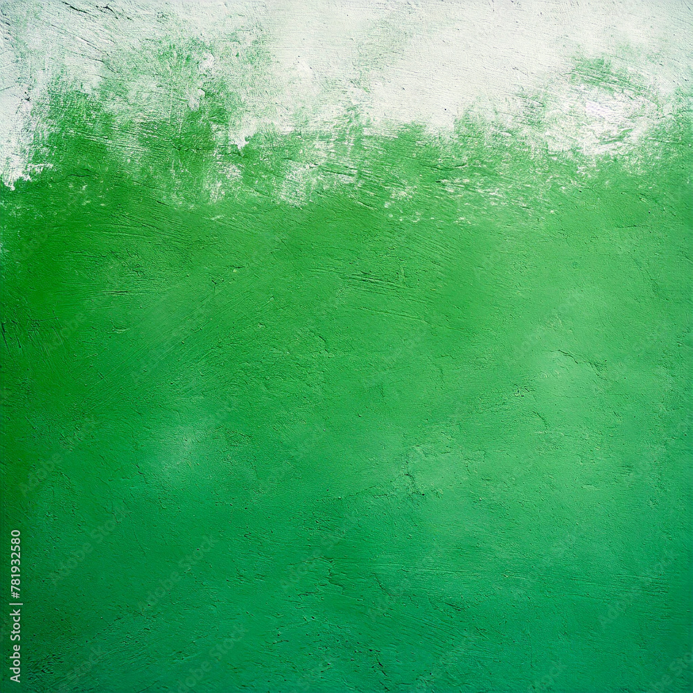 Zielone tło grunge. Odrapana ściana, stara farba. Abstrakcyjny wzór, puste miejsce, przestrzeń - obrazy, fototapety, plakaty 