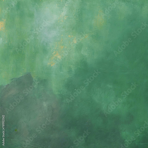 Zielone tło grunge. Odrapana ściana, stara farba. Abstrakcyjny wzór, puste miejsce, przestrzeń