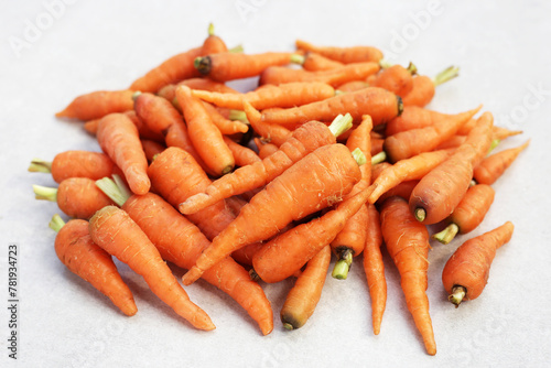 Fresh baby carrot, Excellent source of vitamin A and beta-carotene photo