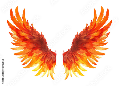Phoenix Wings Isolated on Transparent Background
