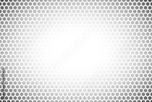 Abstract background consisting of hexagonal shapes with vanishing effect and transparency. Background with transparency effect. Abstract disappearing background.