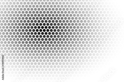 Abstract background consisting of hexagonal shapes with vanishing effect and transparency. Background with transparency effect. Abstract disappearing background.