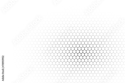 Abstract background consisting of hexagonal shapes with vanishing effect and transparency. Background with transparency effect. Abstract disappearing background.