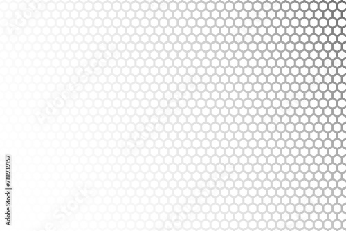 Abstract background consisting of hexagonal shapes with vanishing effect and transparency. Background with transparency effect. Abstract disappearing background.