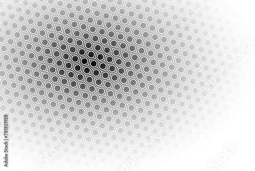Abstract background consisting of hexagonal shapes with vanishing effect and transparency. Background with transparency effect. Abstract disappearing background.