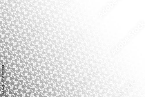 Abstract background consisting of hexagonal shapes with vanishing effect and transparency. Background with transparency effect. Abstract disappearing background.