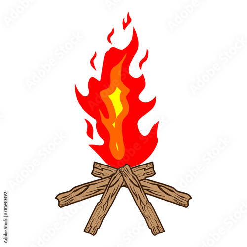 Campfire vector icon