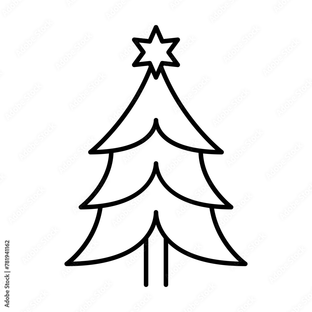 Fototapeta premium Christmas tree icon