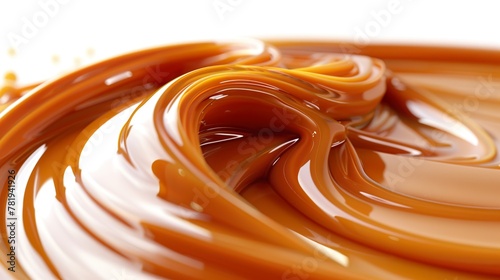 Swirl liquid sweet caramel background photo