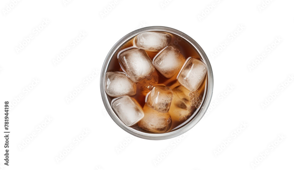 Glass of ice coffee isolated on transparent and white background.PNG image. Glass of ice coffee isolated on transparent and white background.PNG image.