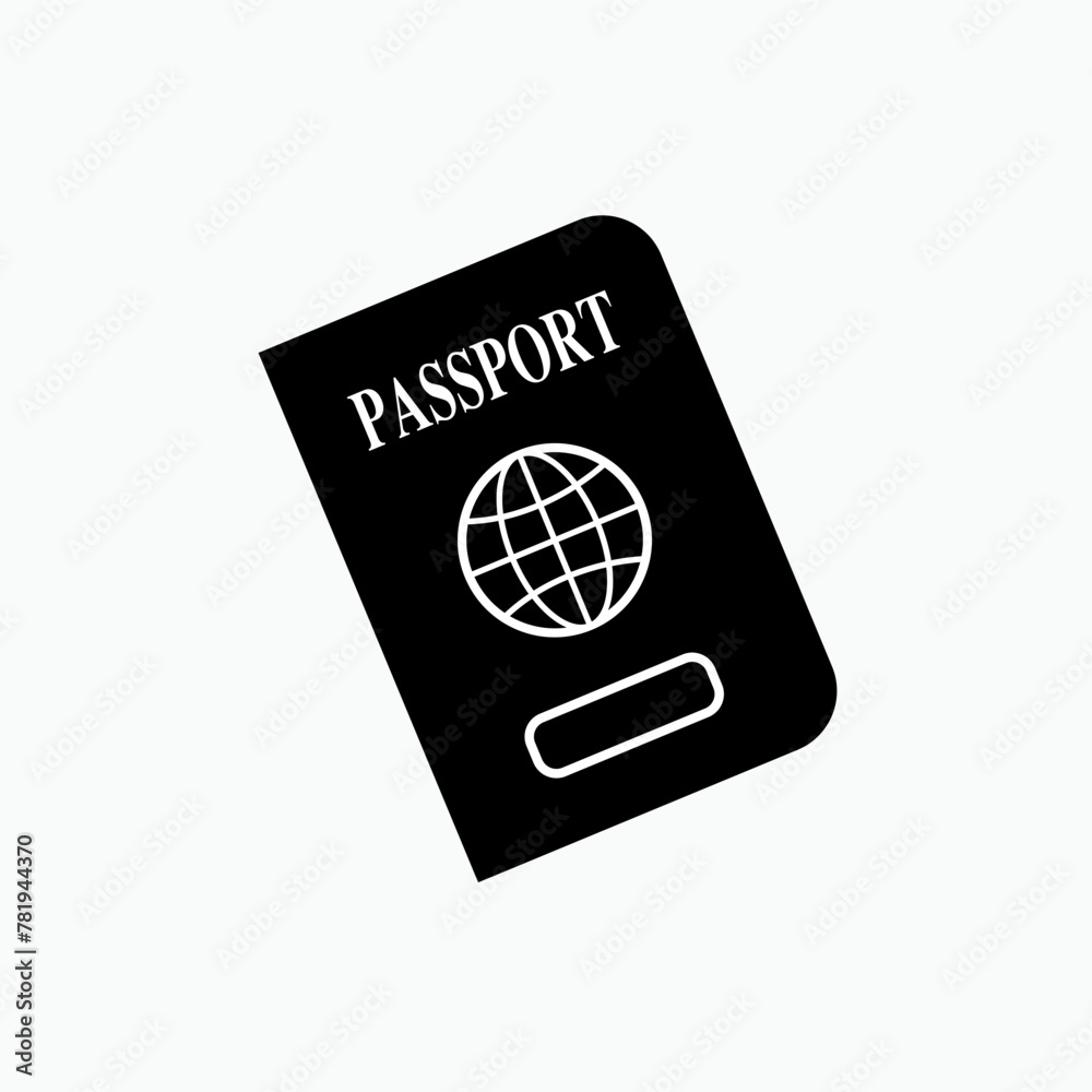 Passport Icon. Citizen Document Symbols. Personal Identification Sign - Vector. Passport Icon. Citizen Document Symbols. Personal Identification Sign - Vector.