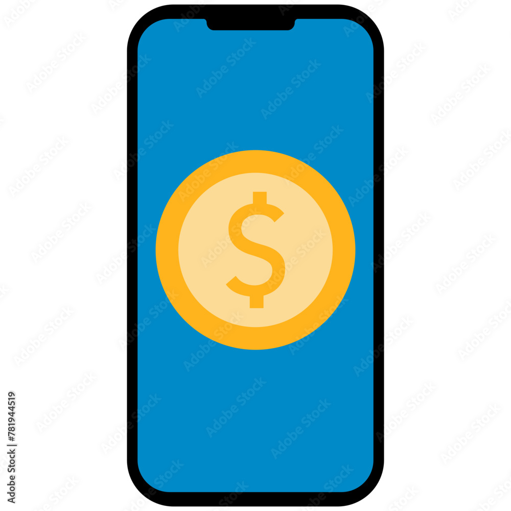 smartphone making money illustration smartphone making money illustration