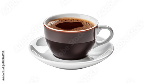Coffee americano in a transparent glass mug isolated on transparent and white background.PNG image.