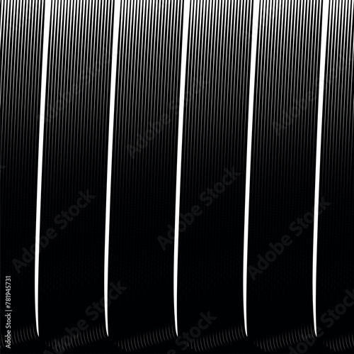 The texture consists of individual striped vertical masses. Gaps form between them.