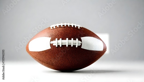 American football ball on a white background close up, sports life concept.
