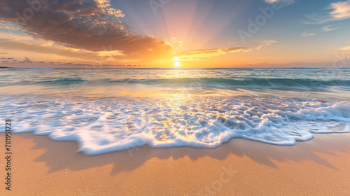 Serene Dawn at Seashore