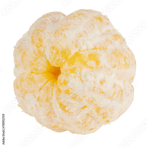 ripe tangerine, peeled and consisting of segments