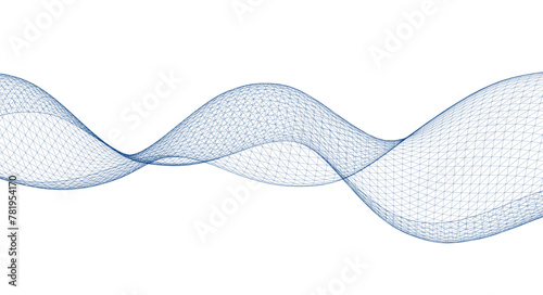  abstract geometric surface wave 3d