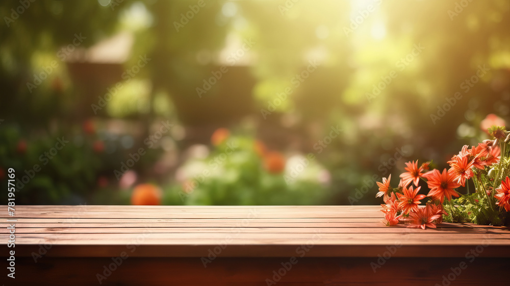 Beautiful garden background with copy space