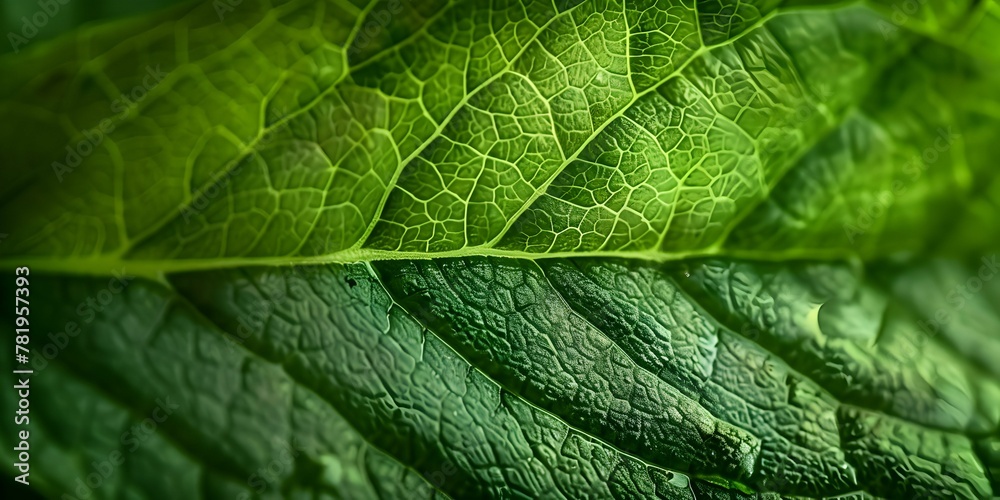 Close-Up Green Leaf Texture