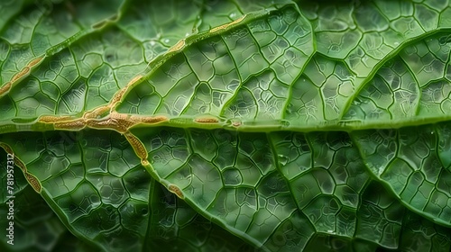 Close-Up Green Leaf Texture