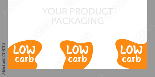 Low Carb - label for bottom of packaging