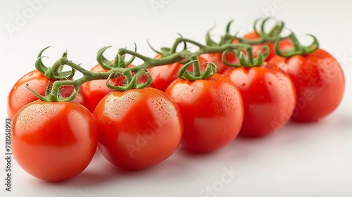 Tomato composition featuring a cluster of ripe tomatoes showcasing fresh flavor. AI generate illustration