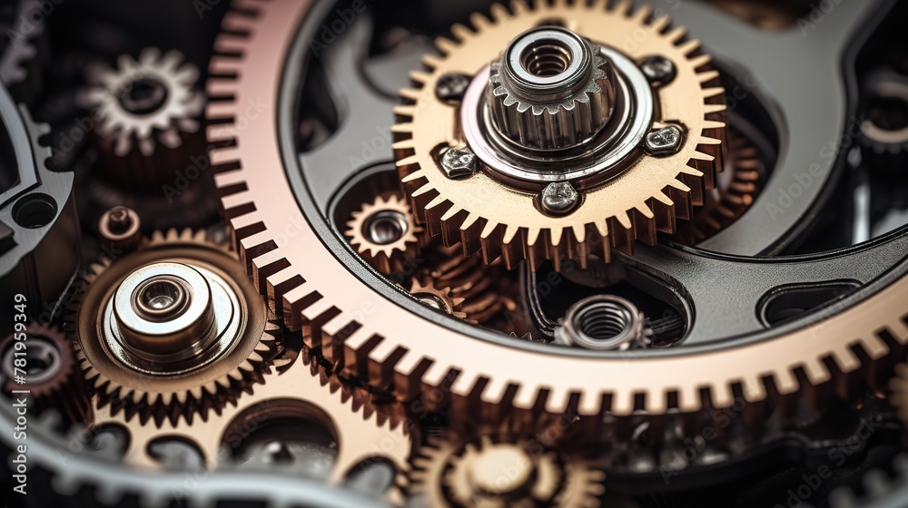 old watch mechanism, abstract background with a futuristic design old watch mechanism, abstract background with a futuristic design