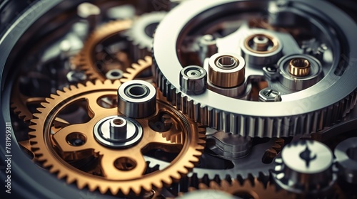 Wallpaper Mural old watch mechanism, abstract background with a futuristic design Torontodigital.ca