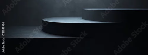 Panel kuchenny z motywem Black podium scene with a dark background for product display presentation or showcase design