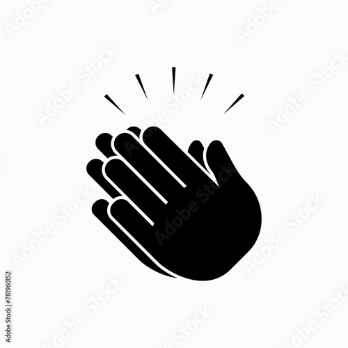 Clap Icon. Expression Celebrate. Palm Gesture. Applause Symbol. Applied for Design, Presentation, Website or Apps Elements - Vector.