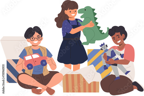 Children Opening Gifts