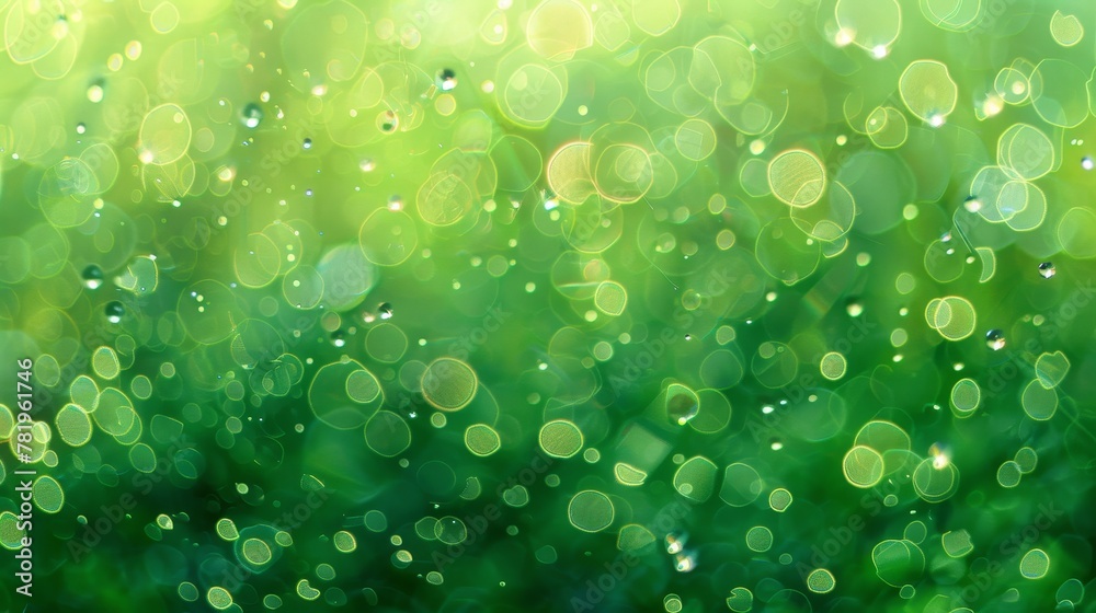 Background with bokeh in green