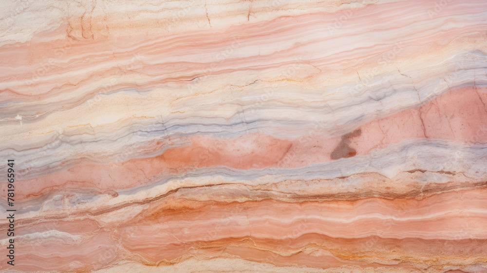 Warm Toned Marble Strata with Natural Patterns