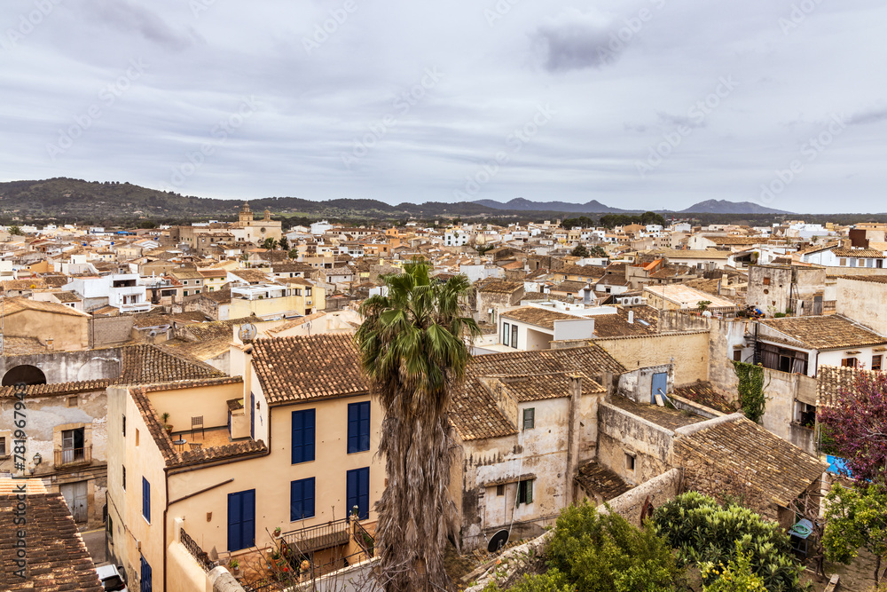 View over the old town, Arta, Mallorca, Spain