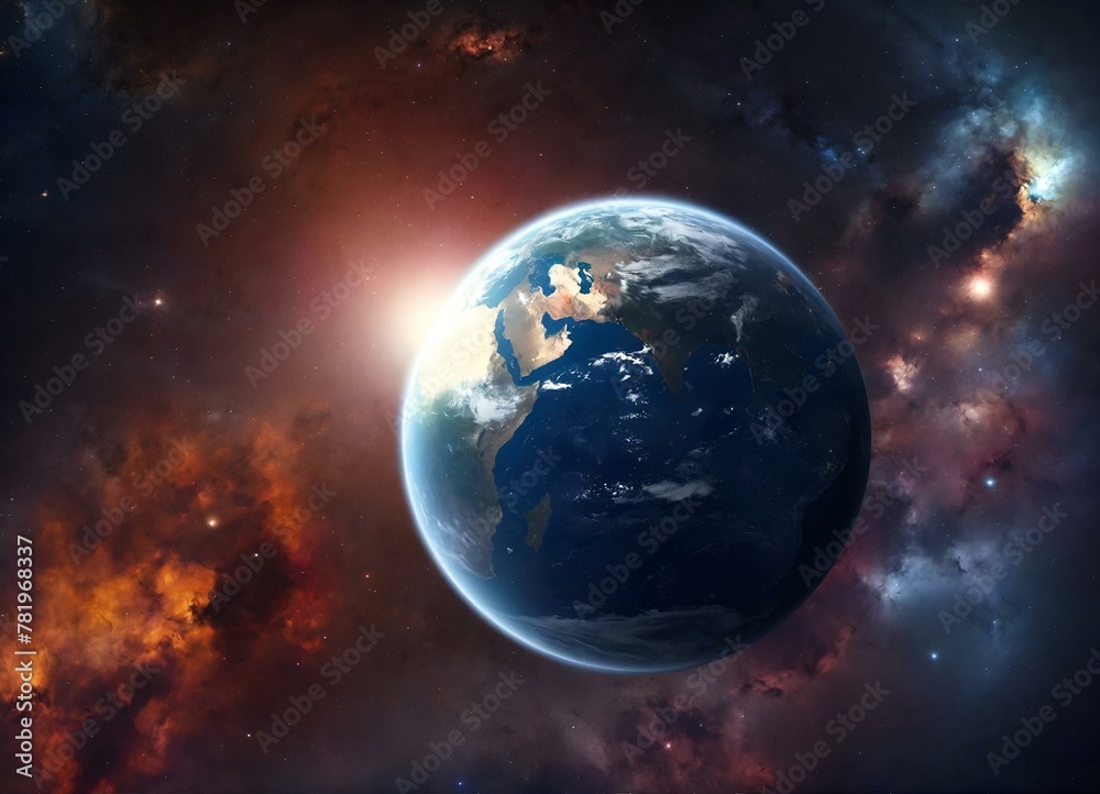 Naklejka premium earth in space
