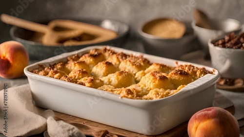 Homemade Summer of Savory Peach Cobbler