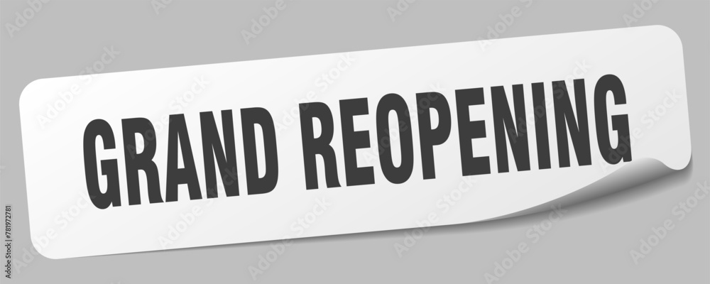 grand reopening sticker. grand reopening label grand reopening sticker. grand reopening label