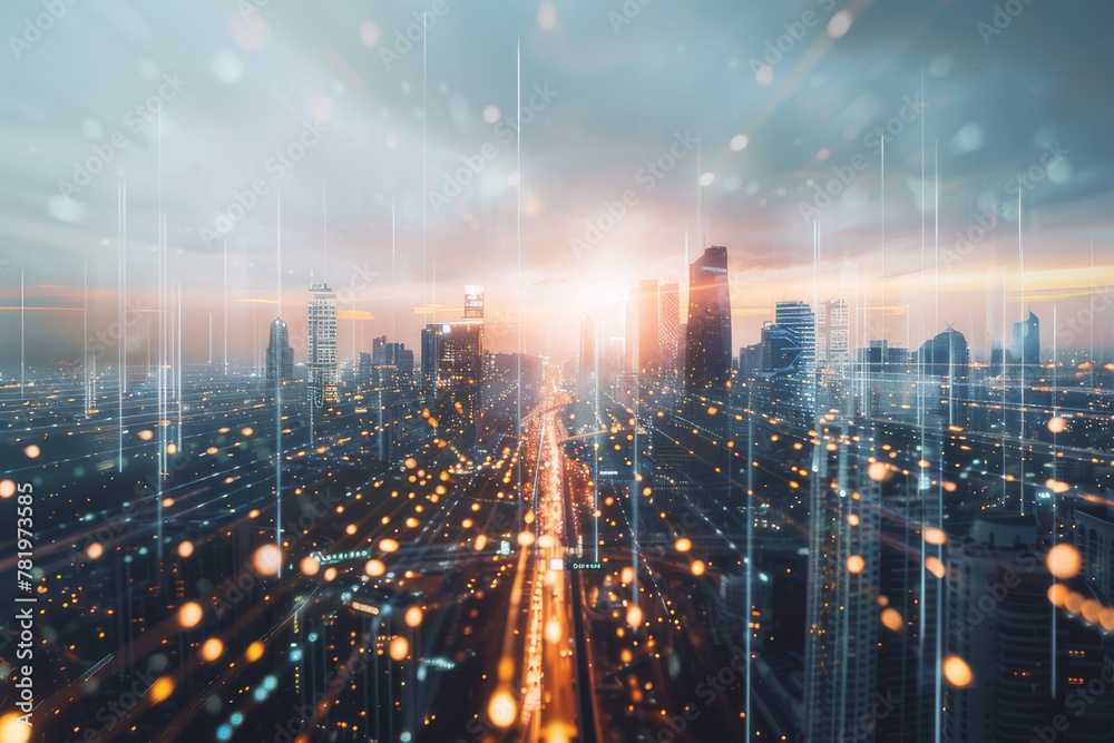 A sprawling futuristic megacity - Generative AI A sprawling futuristic megacity - Generative AI