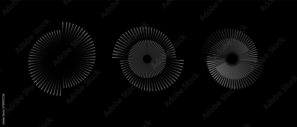 Spiral sound wave rhythm line dynamic abstract. Circular spiral sound wave rhythm from lines. Vector Spiral sound wave rhythm line dynamic abstract. Circular spiral sound wave rhythm from lines. Vector