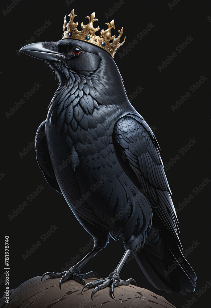 Fototapeta premium crow wear crown