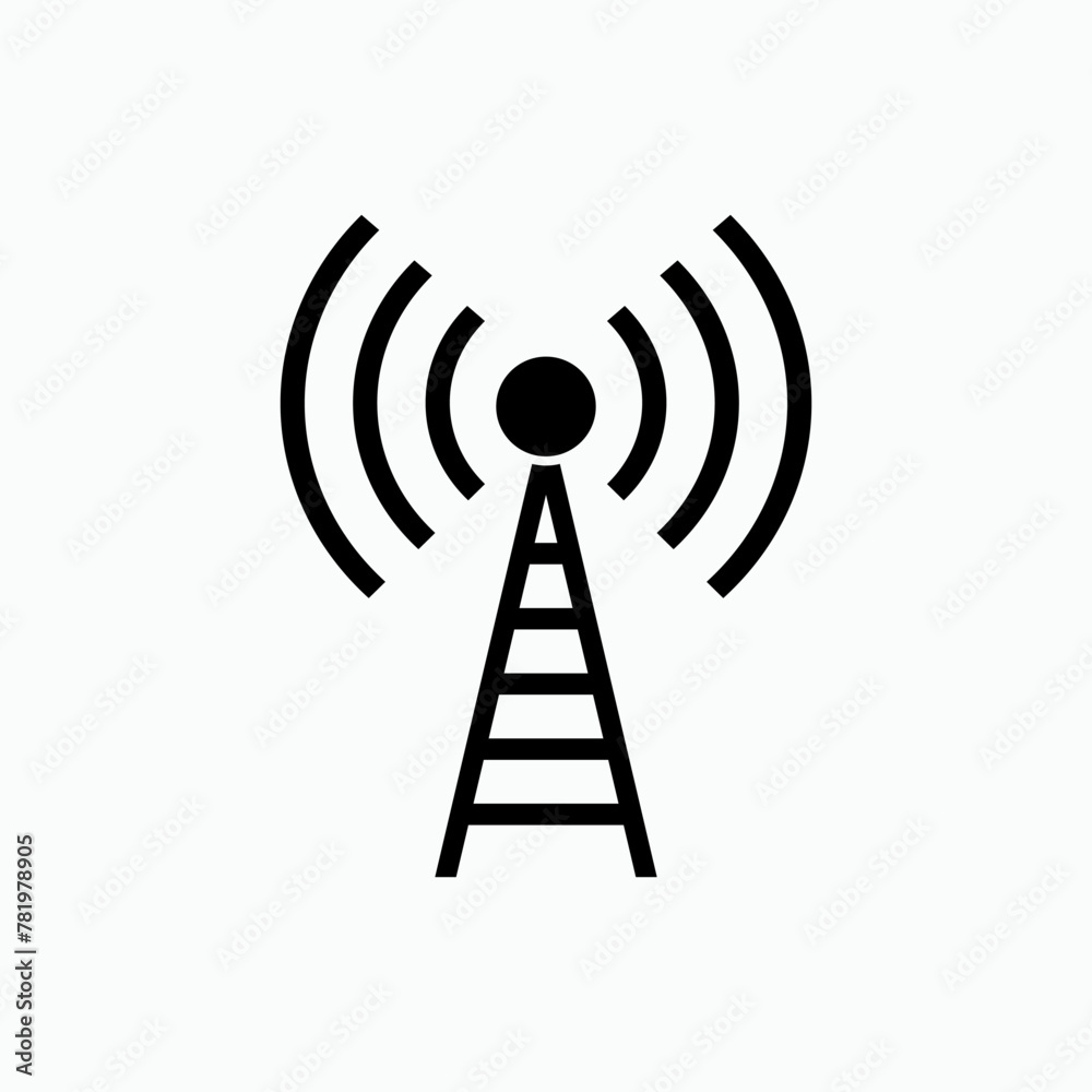 Transmitter Icon. Signal, Broadcast Symbol - Vector Logo Template. Transmitter Icon. Signal, Broadcast Symbol - Vector Logo Template.