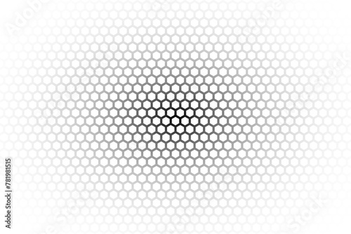 Abstract background consisting of hexagonal shapes with vanishing effect and transparency. Background with transparency effect. Abstract disappearing background.