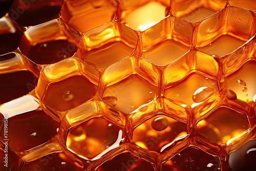 Honeycombs Texture Background, Macro Honeycomb Pattern, Honey Combs Textured Mockup,
