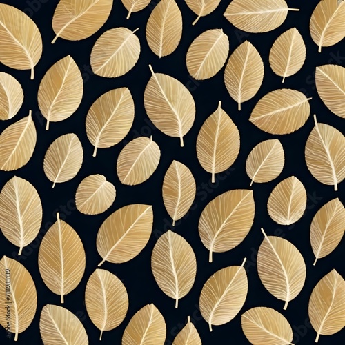 pattern of golden leaves