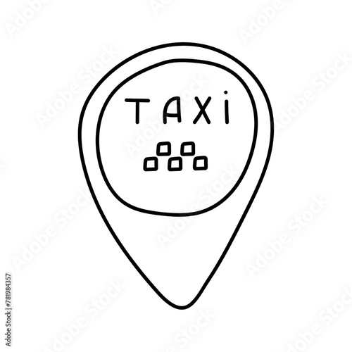 Free Download Taxi symbol in doodle style. - GFXLoad