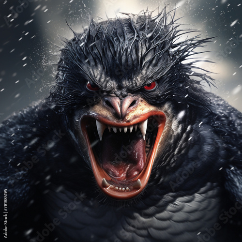 penguin very angry and strong сreated with Generative Ai © Andrii Yablonskyi