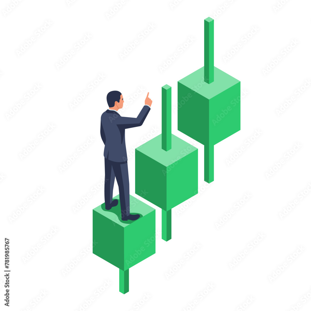 Financial trading graph. Trades on financial stock exchange. Tradings concept. Successful businessman looks at stock schedule. Stock exchange. Forex market. Vector flat design. Modern investment. Financial trading graph. Trades on financial stock exchange. Tradings concept. Successful businessman looks at stock schedule. Stock exchange. Forex market. Vector flat design. Modern investment.